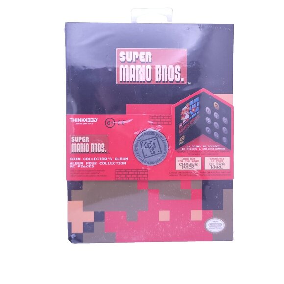 Super Mario Bros Coin Collectors Album Nintendo by Think Greek 2018 New Sealed - Picture 2 of 11